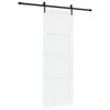 vidaXL Schuifdeur ORKDAL Wit en zwart 83 x 232 cm Massief grenenhout