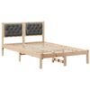 vidaXL Bedframe Donkergrijs 135 x 190 cm Massief grenenhout