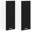 vidaXL Hangkast 2 pcs Zwarte Eik en Wit 30 x 31 x 80 cm Bewerkt hout