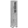vidaXL Hoge kast 34,5x34x180 cm bewerkt hout betongrijs