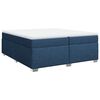 vidaXL Boxspring met matras stof blauw 200x200 cm