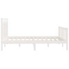 vidaXL Bedframe massief grenenhout wit 160x200 cm