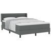 vidaXL Boxspringbed met matras Donkergrijs 200 x 140 cm Polyester