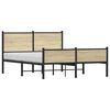 vidaXL Bedframe zonder matras metaal sonoma eikenkleurig 140x200 cm