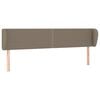 vidaXL Hoofdbord met randen 183x23x78/88 cm stof taupe