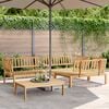 vidaXL 4-delige Loungeset pallet massief acaciahout