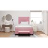 vidaXL Boxspring bed met matras Roze 120 x 190 cm Fluweel