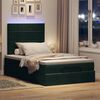 vidaXL Ottoman bed met matrassen en LED's 120x190cm fluweel