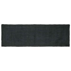 vidaXL Gebied Tapijt Donkergrijs 80 x 200 cm Jute
