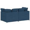 vidaXL Modulaire bank met kussens stof blauw