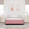 vidaXL Boxspringbed met matras Roze 140 x 220 cm Stof