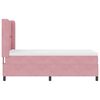 vidaXL LED Boxspring Bed met Matras Roze 90 x 190 cm Fluweel