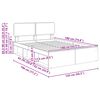 vidaXL Bedframe Gerookt eiken 140 x 190 cm Massief grenenhout
