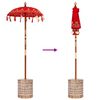 vidaXL Balinese parasol met basis Rood 95 x 95 x 260 cm