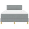 vidaXL Boxspringbed met matras Lichtgrijs 120 x 200 cm Stof