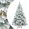 vidaXL Kunstkerstboom met 300 LED met standaard Wit 210 cm PE en PVC