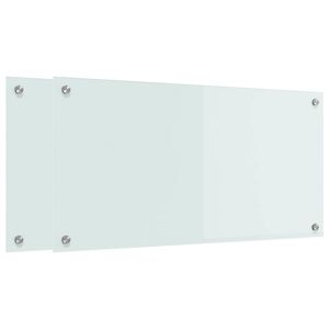 vidaXL Keuken Achterwand Wit 80 x 40 cm gehard glas