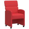 vidaXL Eetkamerstoelen met Wieltjes 2 st Kunstleer Rood