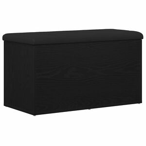vidaXL Opslagbank Zwart Eiken 82 x 42 x 45 cm Bewerkt hout
