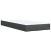 vidaXL Boxspring met matras stof donkergrijs 90x200 cm