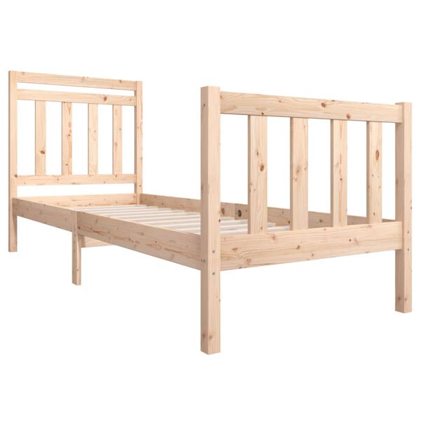 vidaXL Bedframe massief hout 75x190 cm