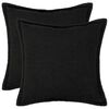 vidaXL Kussensloop 2 pcs HOUTEN Zwart 70 x 70 cm Boucl&eacute;