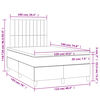 vidaXL Boxspring met matras stof zwart 120x190 cm