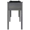 vidaXL Plantenbak met voering 161x45x76 cm massief vurenhout grijs