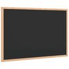 vidaXL Krijtbord met massief grenenhouten frame zwart 60x40 cm