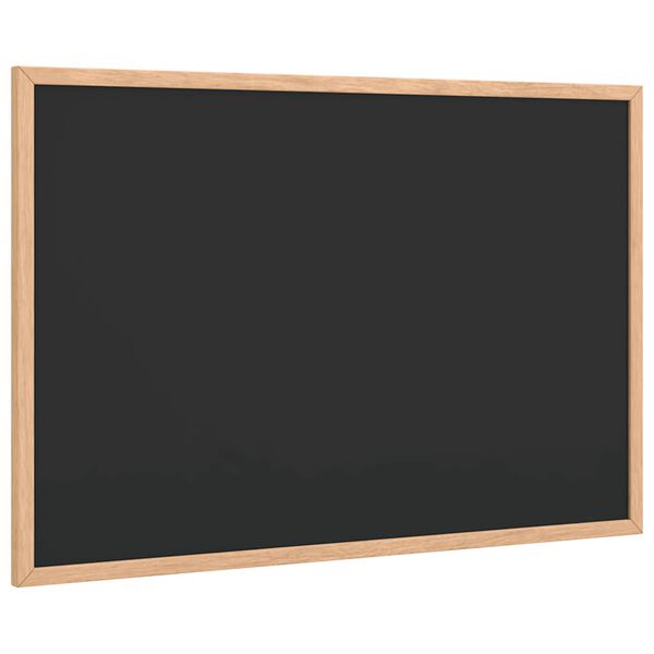 vidaXL Krijtbord met massief grenenhouten frame zwart 60x40 cm
