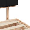 vidaXL Bedframe met Gevoerd Hoofdgedeelte Zwart 90 x 190 cm