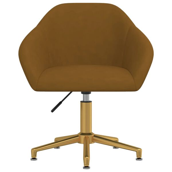 vidaXL Eetkamerstoelen draaibaar 4 st fluweel bruin