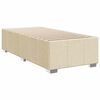 vidaXL Boxspring met matras stof cr&egrave;mekleurig 80x200 cm