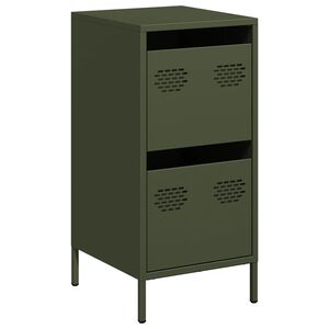vidaXL Dressoir 35x39x73,5 cm koudgewalst staal olijfgroen