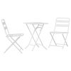 vidaXL Tuin Bistro Set 3 st Wit Staal