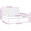 vidaXL Boxspring met matras en LED stof donkergrijs 200x200 cm
