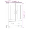 vidaXL Hoge kast 70x31x115 cm bewerkt hout sonoma eikenkleurig