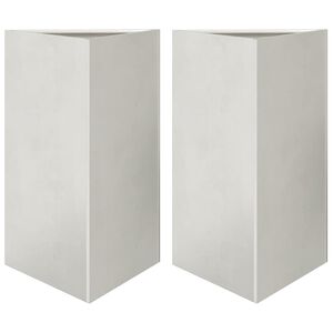 vidaXL Plantenbakken 2 st driehoek 50x43x75 cm roestvrij staal