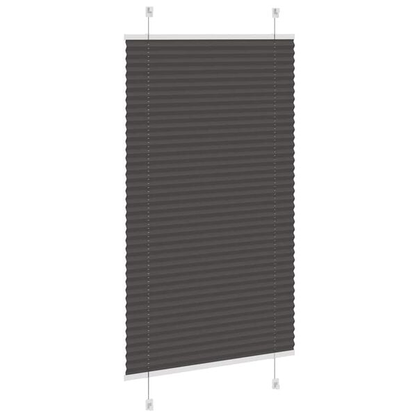 vidaXL Plissé rolgordijn 70x100 cm stofbreedte 69,4 cm polyester zwart