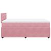 vidaXL Boxspring met matras fluweel roze 120x200 cm