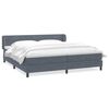 vidaXL Boxspring met matrassen fluweel donkergrijs 180x210 cm