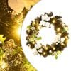 Buxibo PVC Kerstkrans met Decoraties en 50 Lampjes op Batterijbox 180 Takken