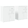 vidaXL Dressoirs 2 st 60x31x70 cm bewerkt hout wit