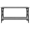 vidaXL Salontafel 80x45x45 cm bewerkt hout en ijzer grijs sonoma eiken