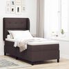 vidaXL Boxspring bed met matras Donkerbruin 90 x 190 cm Stof