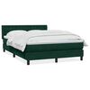 vidaXL Boxspring met matras fluweel donkergroen 160x220 cm