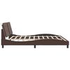 vidaXL Bedframe zonder matras "Zadar" kunstleer bruin 200x200 cm