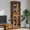 vidaXL Hoge kast FLORIN Gerookt eiken 60 x 35 x 182 cm Bewerkt hout