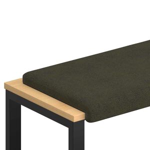 vidaXL Bankkussen Faux Su&egrave;de Stof Legergroen Diepte 35 cm