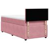 vidaXL Boxspring met matras fluweel roze 90x190 cm